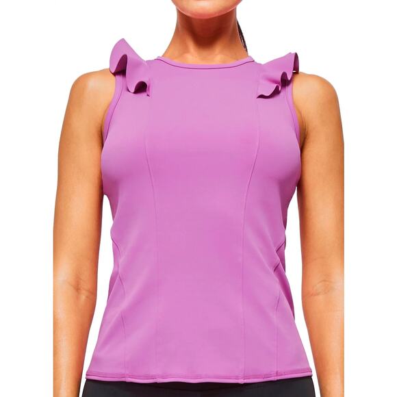 Urban Savage Ruffle Sleeveless Top Size Small Orchid Purple Pickleball Tennis - Picture 1 of 8